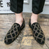 Elegant Italian Designer Moccasin Loafers for Men - Formal Suede Slip-On Party Shoes with Pointed Toe and Comfortable PU Insole